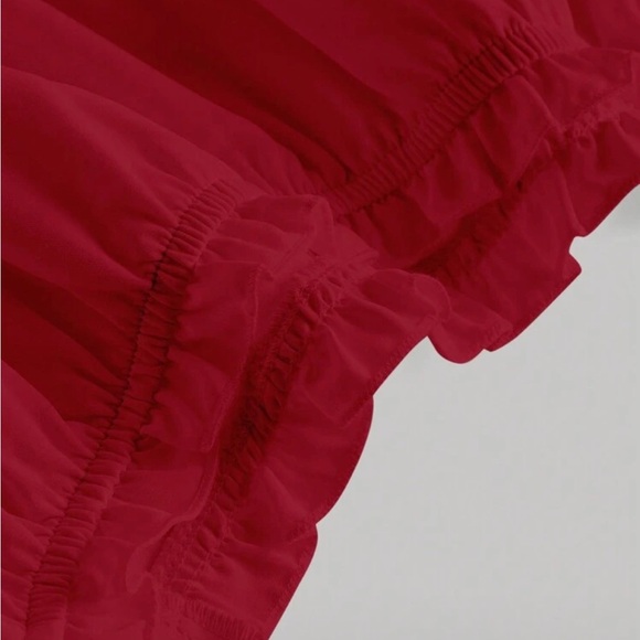 Red Ruffled Skirt - Picture 1 of 3